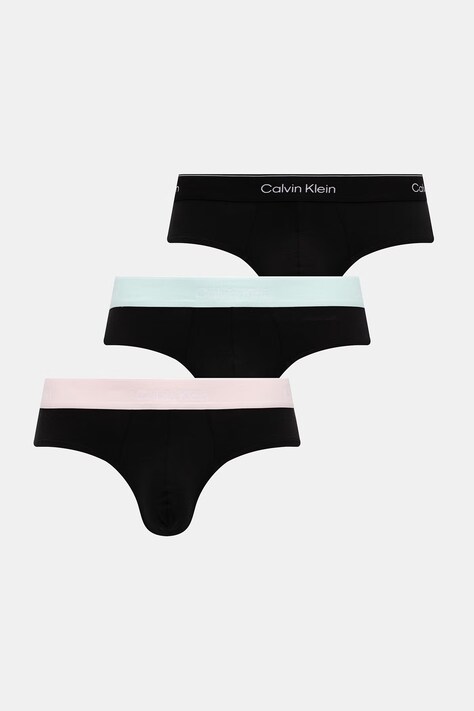 Calvin Klein Underwear priliehavé boxerky pánske bavlnené s elastanom 3-pak čierne LV00NB4388