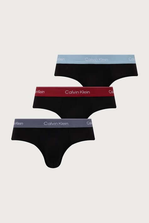 Calvin Klein Underwear Slipy męskie bawełniane z elastanem 3-pack czarne LV00NB4388