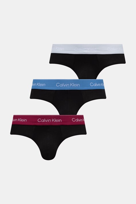 Calvin Klein Underwear слипове мъжки от памук с еластан 3 броя черни LV00NB4388