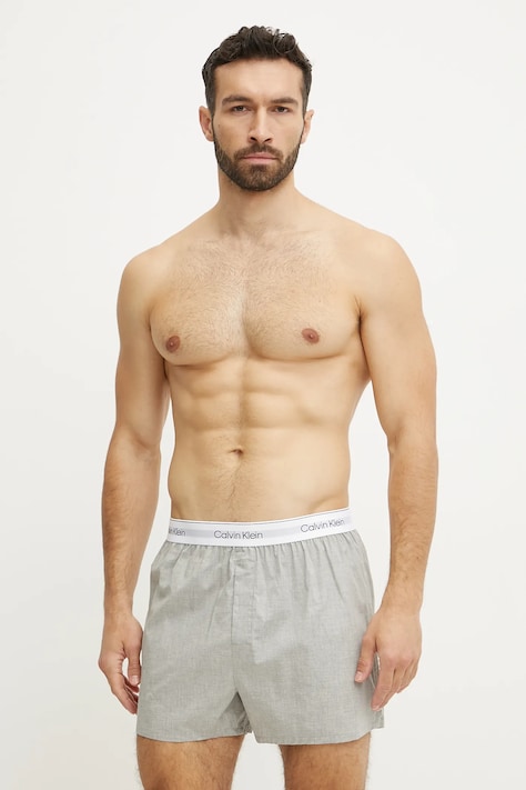 Calvin Klein Underwear Φαρδιά μποξεράκια ανδρικά βαμβάκι με ελαστάν 3-pack γκρί LV00NB4267