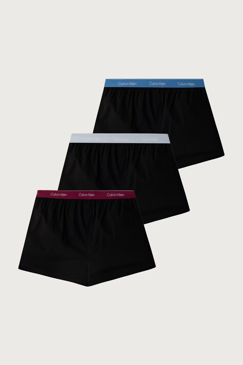 Calvin Klein Underwear Bokserki luźne męskie bawełniane z elastanem 3-pack czarne LV00NB4267
