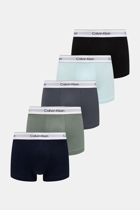 Calvin Klein Underwear boxerky pánske bavlnené s elastanom 5-pak sivé LV00NB4390