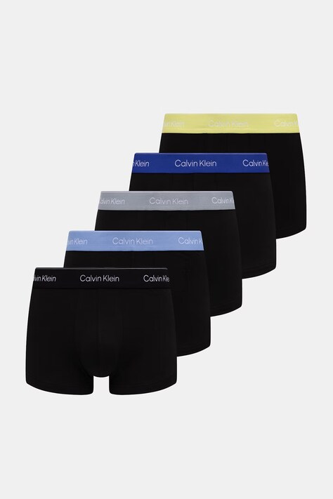 Calvin Klein Underwear boxerky pánske bavlnené s elastanom 5-pak čierne LV00NB4390