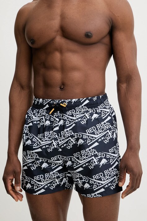 Plavkové šortky Red Bull Racing x Pepe Jeans RBR ABSTRACT PRINT tmavomodrá barva, RMB10008