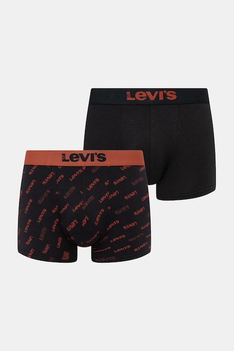 Μποξεράκια Levi's 2-pack χρώμα: μαύρο, 37149-1096