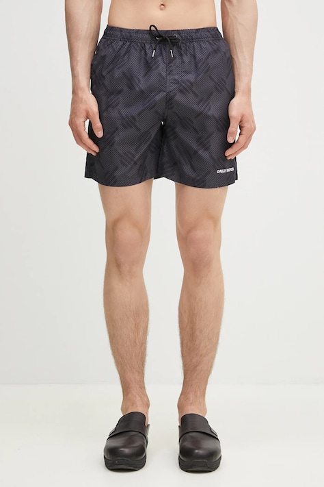 Daily Paper fürdőnadrág Dotted Monogram Swimshorts fekete, 2511159
