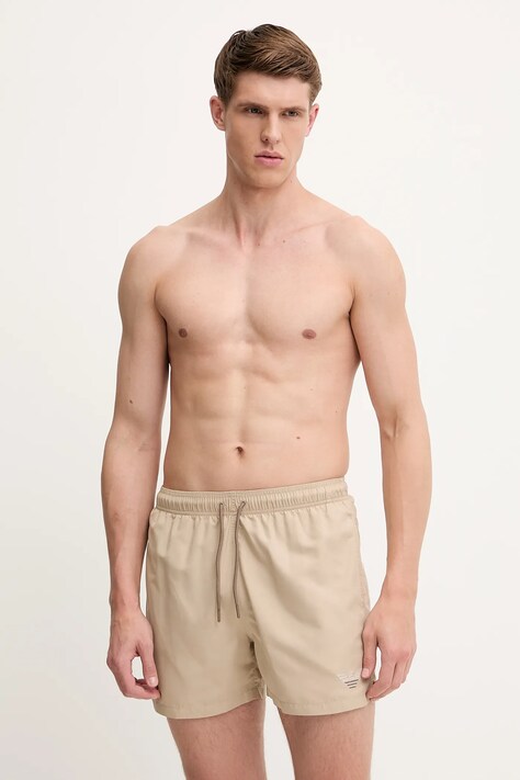 Emporio Armani Underwear pantaloni scurți de baie culoarea bej, EM000583 AF12334