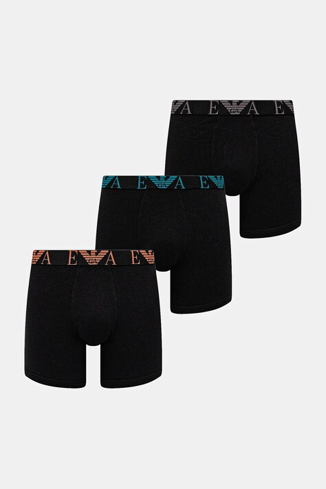 Emporio Armani Underwear boxeri 3-pack culoarea negru, EM000261 AF10778