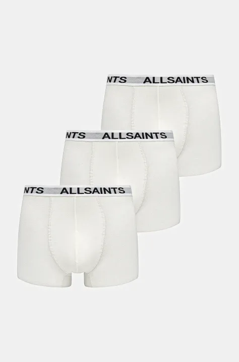 AllSaints bokserki 3-pack męskie kolor biały M286XB.449752