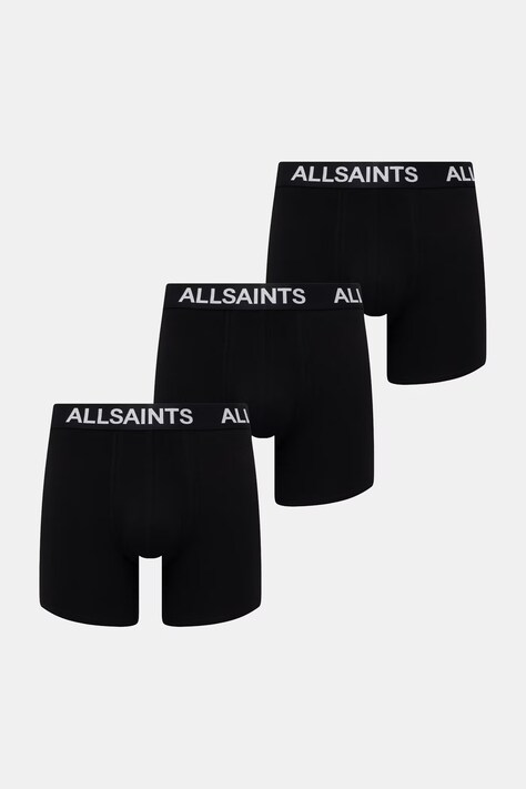 AllSaints boxerky pánské s bavlnou 3-pack černé M286XB.449752