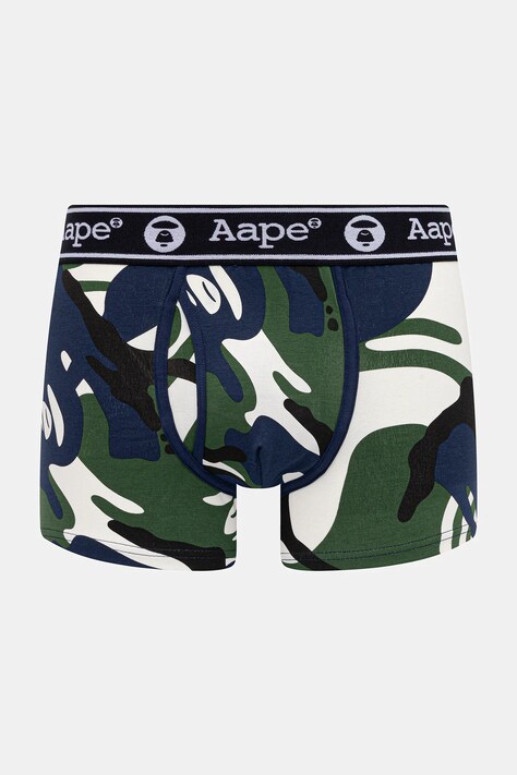 Boxerky AAPE Main pánské, tmavomodrá barva, AAPUWM5240XAN