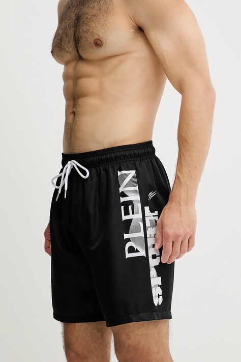 Μαγιό PLEIN SPORT χρώμα: μαύρο, PS25MBL02