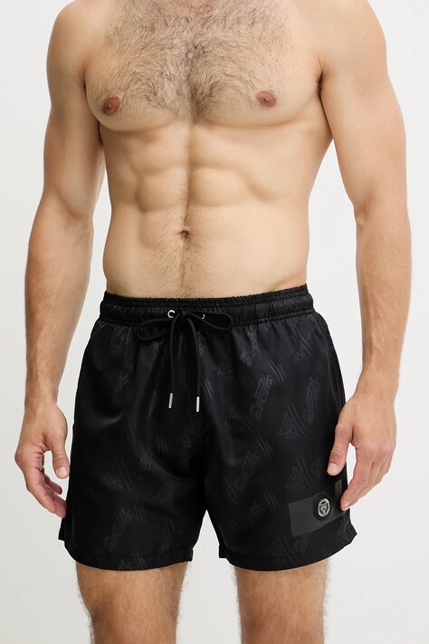 PLEIN SPORT pantaloni scurți de baie culoarea negru, PS25MBM07