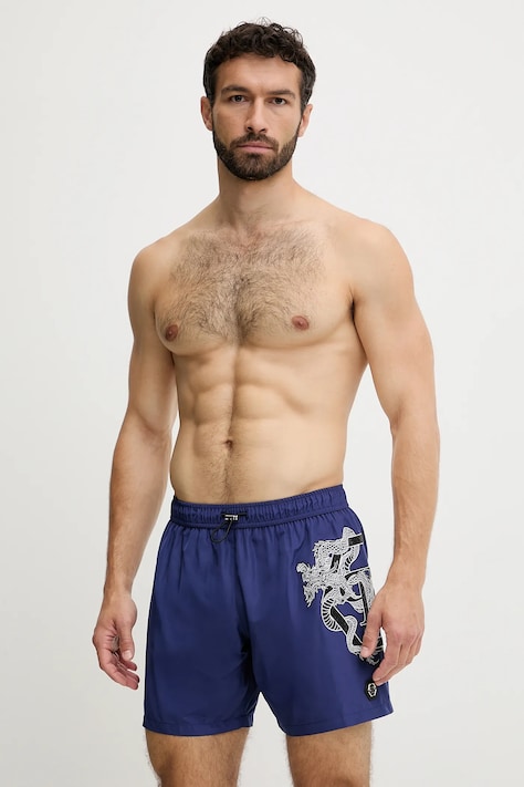 Philipp Plein szorty kąpielowe kolor granatowy PM25MBM01