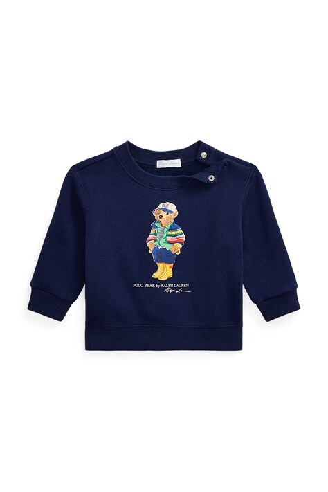 Polo Ralph Lauren bluza bebe culoarea albastru marin, cu imprimeu, 320975028001
