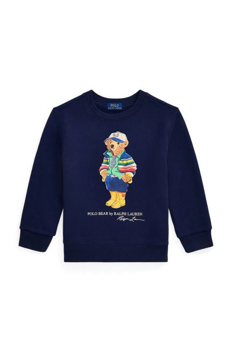 Dječja dukserica Polo Ralph Lauren boja: tamno plava, s tiskom, 322975028001