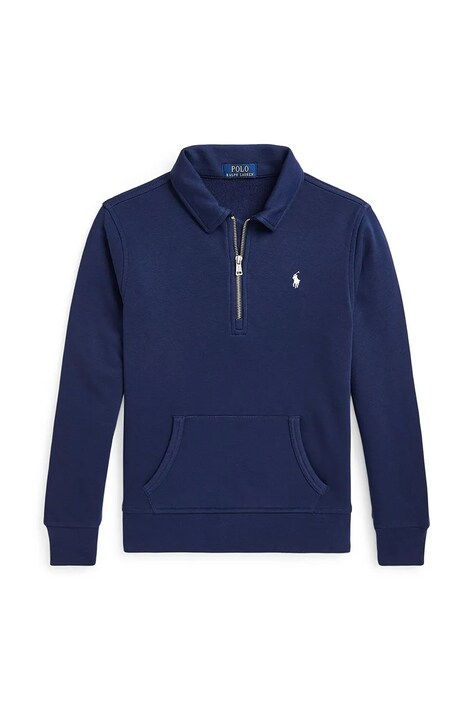 Polo Ralph Lauren bluză copii culoarea albastru marin, uni, 323958157002