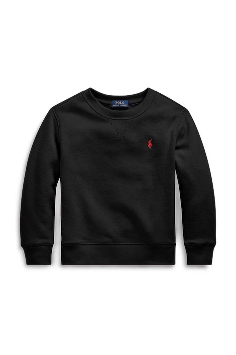 Детски суичър Polo Ralph Lauren в черно с изчистен дизайн 322772102004