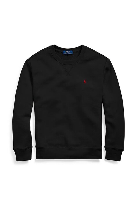 Детски суичър Polo Ralph Lauren в черно с изчистен дизайн 323772102004