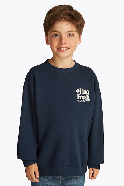 Tommy Hilfiger felpa per bambini colore blu navy  KB0KB09596