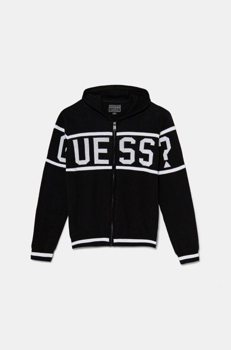 Guess cardigan din bumbac pentru copii culoarea negru, L5RR03 Z2NN0