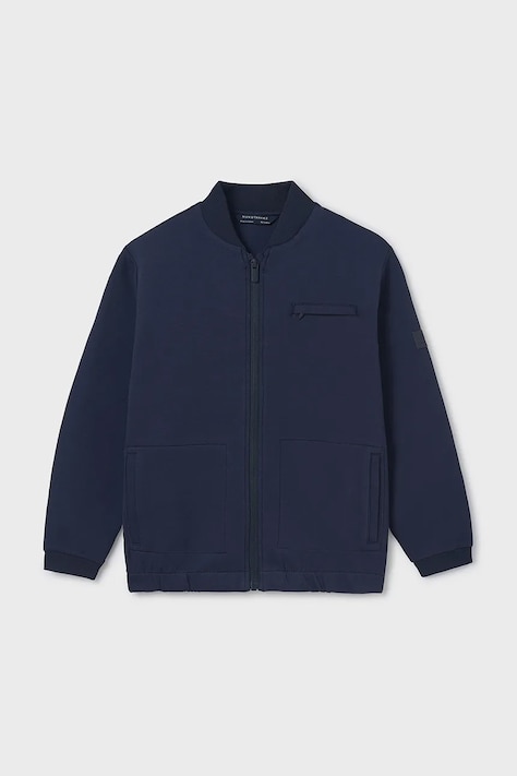 Dětská mikina Mayoral tmavomodrá barva, hladká, 6488