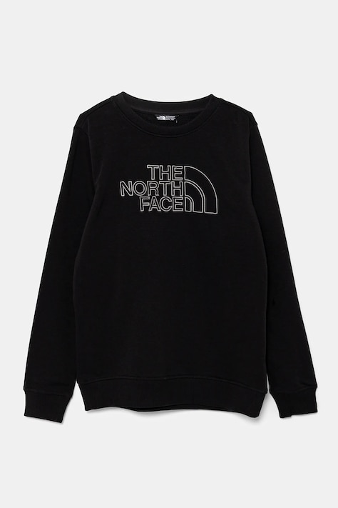 The North Face bluza dziecięca DREW PEAK LIGHT CREW kolor czarny z aplikacją NF0A8AXXJK31