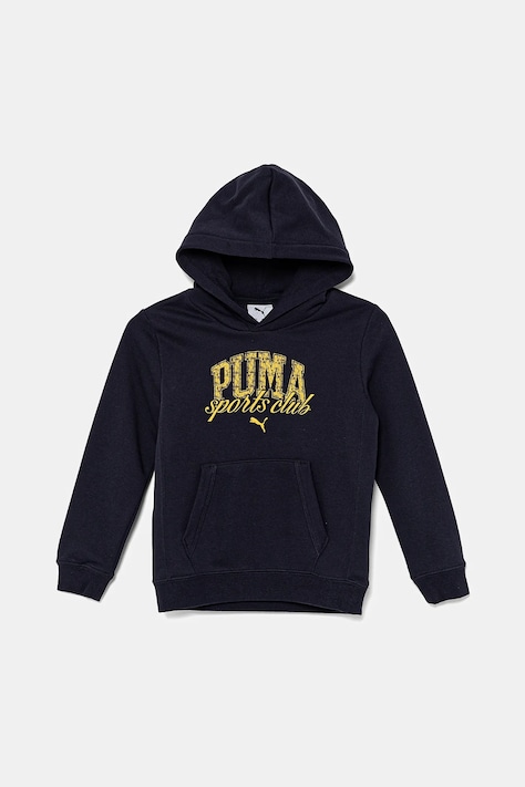 Puma felpa in cotone bambino/a CLASS Hoodie TR colore blu navy con cappuccio 685798