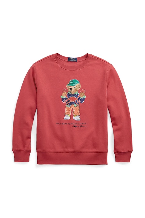 Polo Ralph Lauren bluza dziecięca kolor czerwony z nadrukiem 323973123001