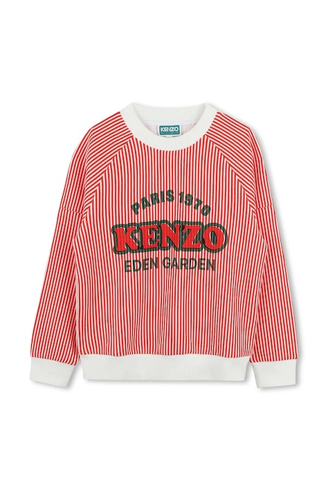 Detská bavlnená mikina Kenzo Kids červená farba, vzorovaná, K61134