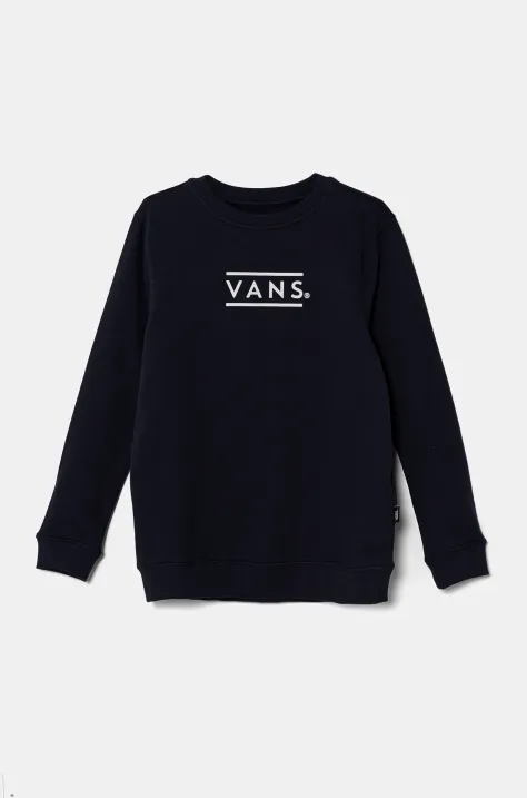 Vans bluza bawełniana dziecięca Half Box Crew kolor granatowy z nadrukiem VN000NVAJDU1