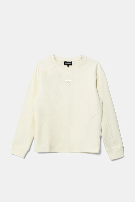 Emporio Armani bluză copii culoarea bej, uni, EB000231 AF13455