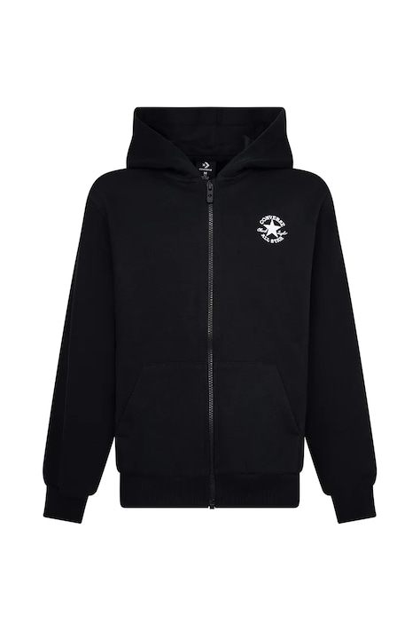 Детская кофта Converse цвет чёрный с капюшоном с принтом 9CG706