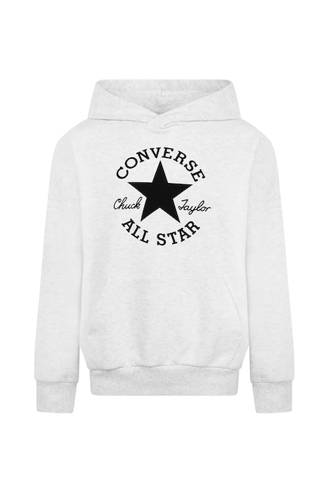 Converse bluza dziecięca kolor szary z kapturem z nadrukiem 9CH002