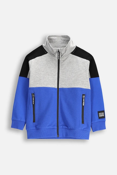 Coccodrillo bluza bawełniana dziecięca kolor szary gładka MONOCHROME BOY KIDS