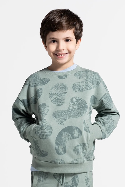 Παιδική μπλούζα Coccodrillo χρώμα: πράσινο, SAGE TIME BOY KIDS