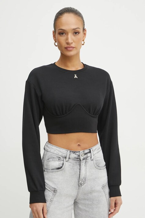 Patrizia Pepe bluza femei, culoarea negru, neted, 8M1694 J219