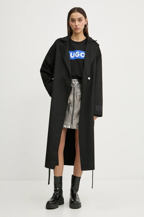 Кофта Hugo Blue Classic Crew_B — SS25-BLD01R, чорний — фото 2