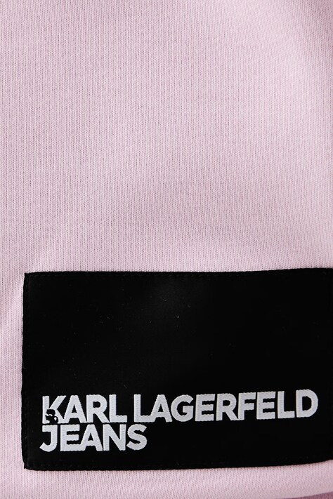 Karl Lagerfeld Jeans Суичър дамски с памук розов A1W20005