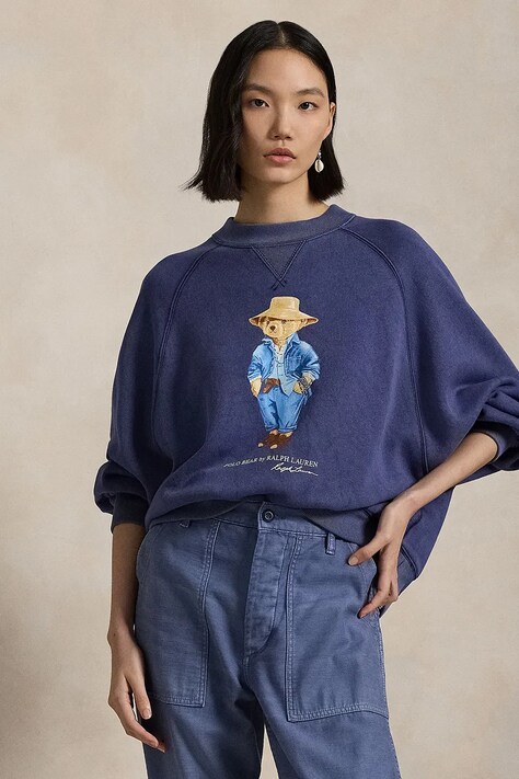Polo Ralph Lauren felpa donna colore blu  211959106