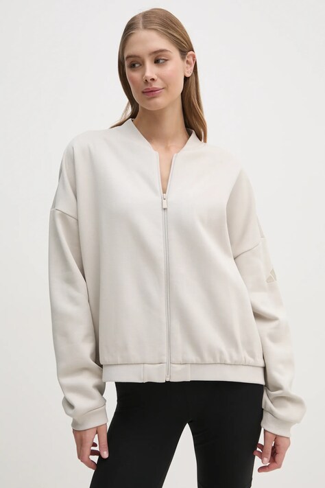 adidas bluza Essentials femei, culoarea bej, neted, JD9972