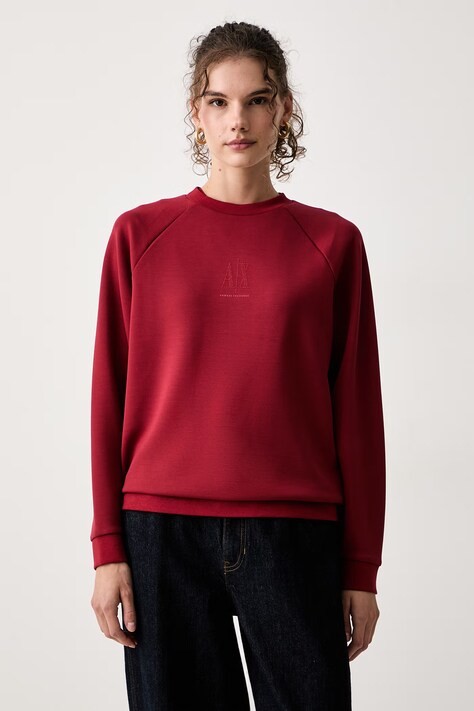Armani Exchange Dukserica za žene s viskozom bordo XW000826 AF13397