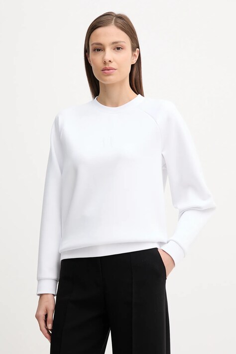 Armani Exchange bluza damska kolor biały z aplikacją XW000826 AF13397