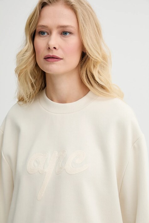 Кофта A.P.C. sweat ethan - GOTS — SS25-BLD06D, бежевий — фото 4