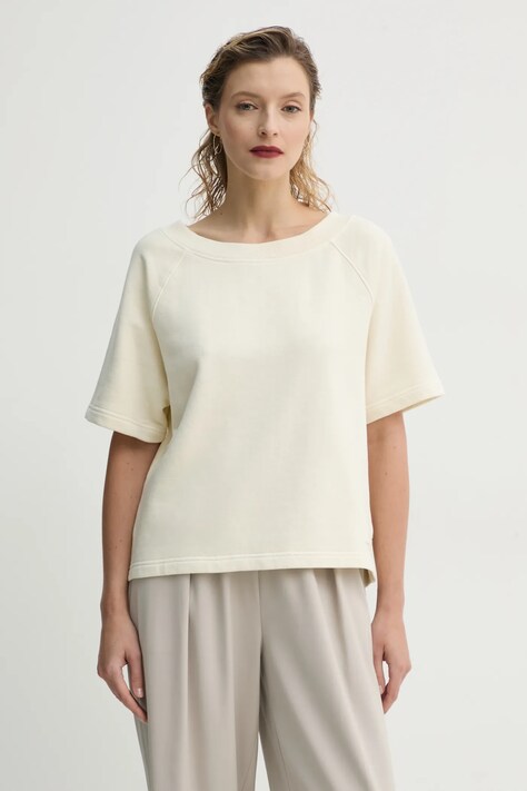Marc O'Polo tricou din bumbac femei, culoarea bej, 503417354139