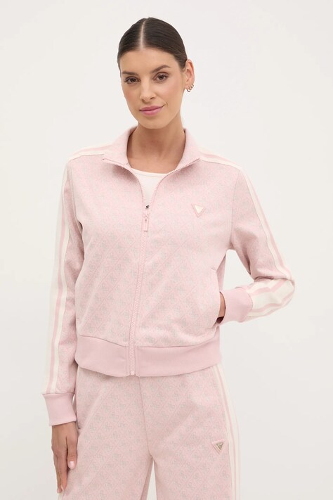 Guess bluza JEAN femei, culoarea roz, modelator, V5RQ03 KCO90