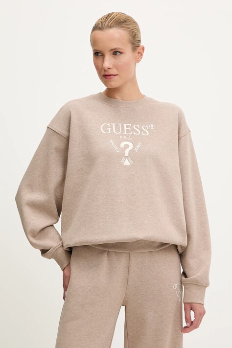 Кофта Guess ROBERTA колір бежевий з аплікацією V5RQ12 KC3D2