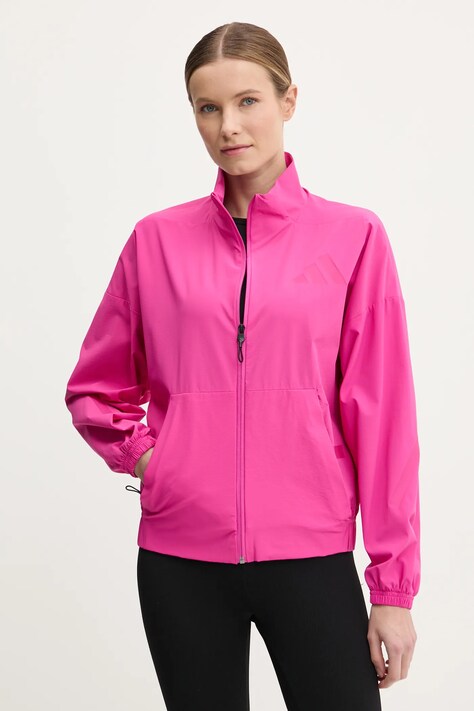 adidas geaca Z.N.E. femei, culoarea roz, de tranzitie, JP4191