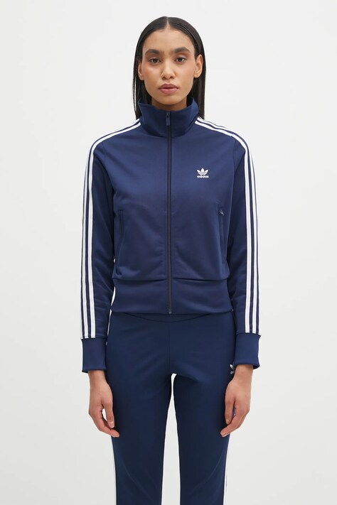 Mikina adidas Originals Adicolor Classics Firebird dámska, tmavomodrá farba, s nášivkou, JC8263