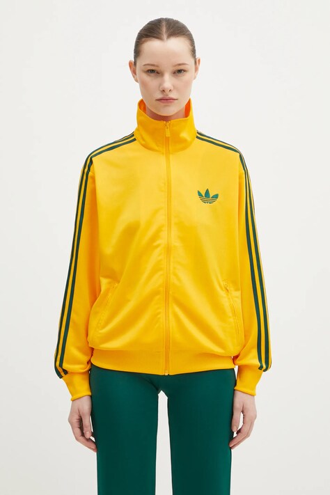 Mikina adidas Originals Firebird dámská, oranžová barva, s aplikací, JP2300